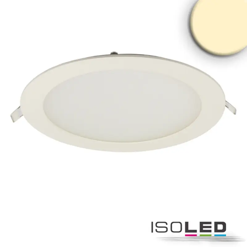 LED mélysugárzó, 18W, kerek, ultra lapos, vakítás-csökkentett, fehér, meleg fehér, dimmel. CRI90 Csak ma