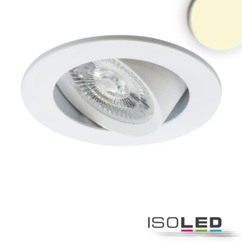 Ajánlat LED süllyesztett lámpatest Slim68 alumínium fehér, kerek, 9W, meleg fehér, DALI dimmelheto