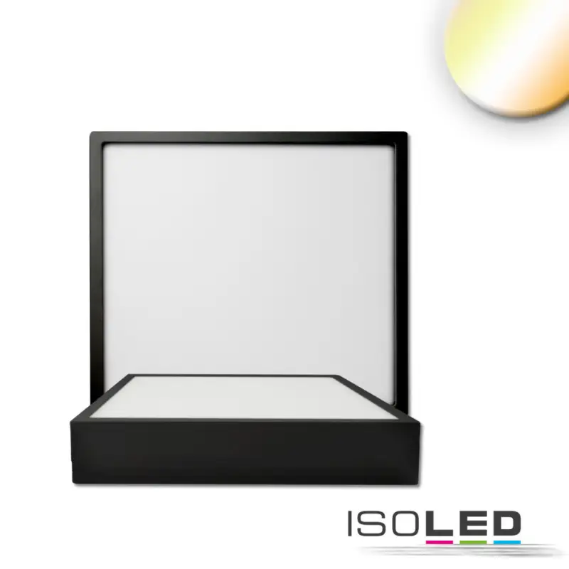 LED mennyezeti lámpa PRO fekete, 8W, szögletes, 120mm, ColorSwitch 2700|3000|4000K, dimmelheto Szuper ajánlat