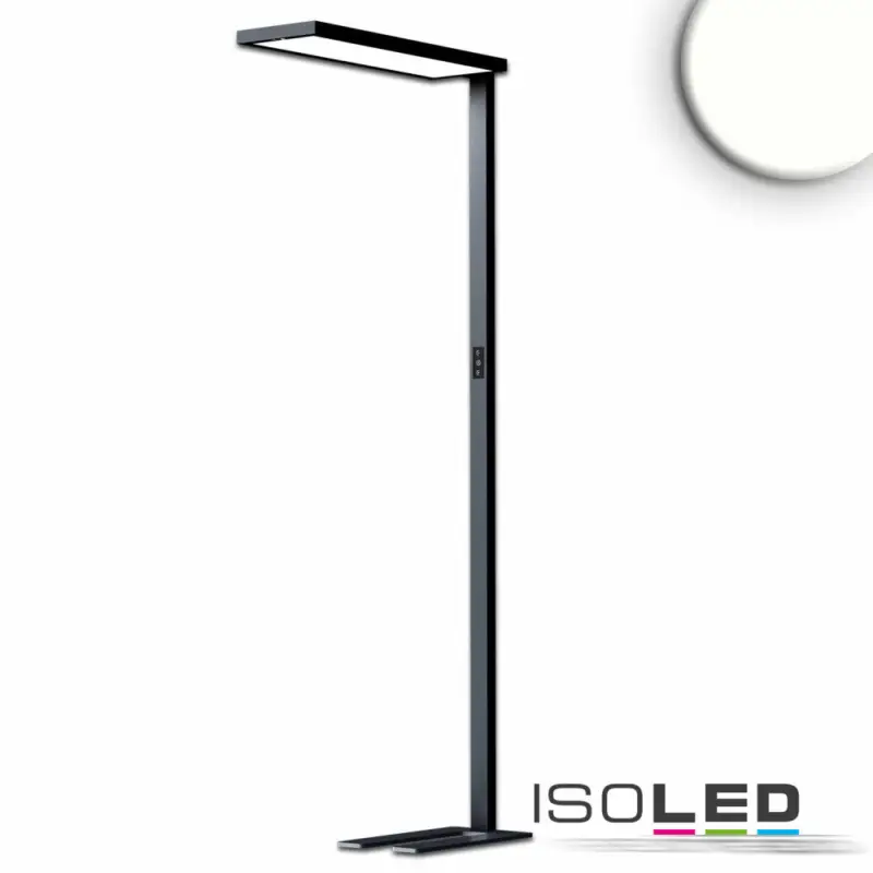 Végkiárusítás LED Office Pro szabadon álló lámpa Up|Down, 80W|20W, fekete, UGR<19, semleges fehér, touch dimm