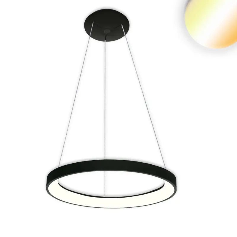 LED fügesztett lámpa Orbit 480, fekete, 38W, kerek, ColorSwitch 3000|3500|4000K, dimmelheto Azonnali szállítás