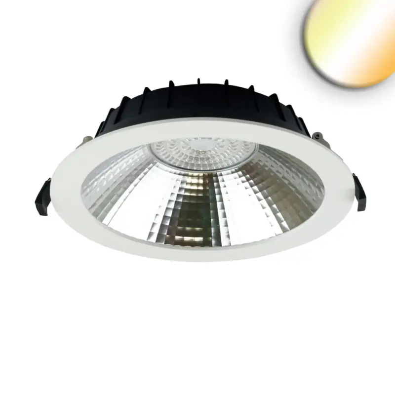 Újdonság LED Downlight reflektor 18W, 60°, 150lm/W, UGR<19, Colorswitch 3000|4000|6000K, dimmelheto