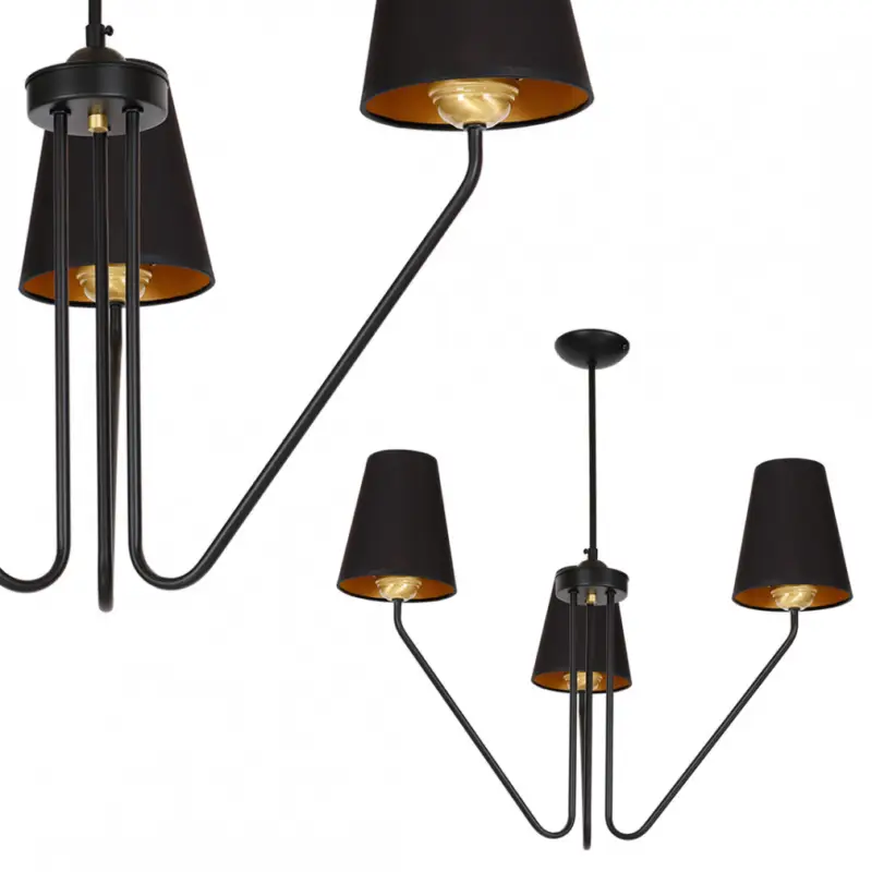 Csillár VICTORIA BLACK 3xE27 Újdonság