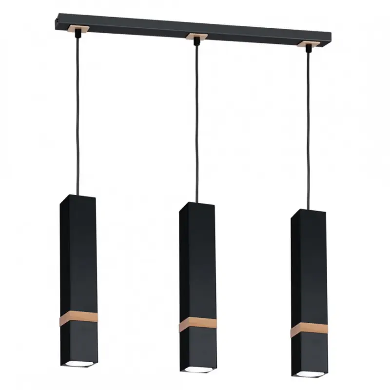 Függesztett lámpa VIDAR BLACK 3xGU10 Gyors kiszállítás