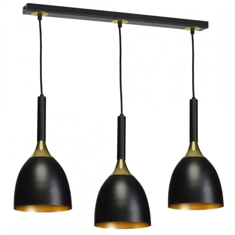 Függesztett lámpa CLARK BLACK/GOLD 3xE27 Azonnal elérhető