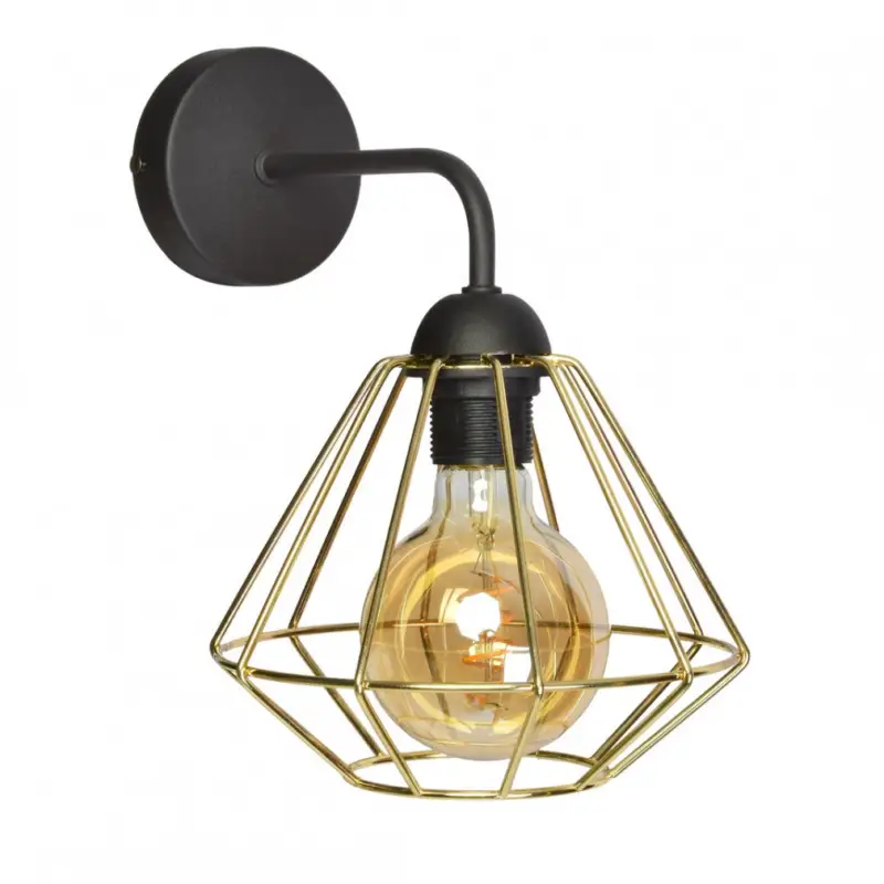 Szuper akció Fali lámpa LUPO BLACK/GOLD 1xE27