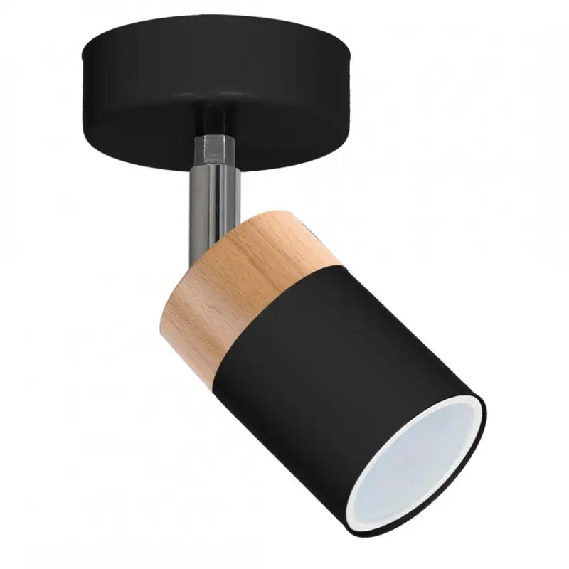 Fali lámpa JOKER BLACK/WOOD 1xGU10 Különleges ajánlat
