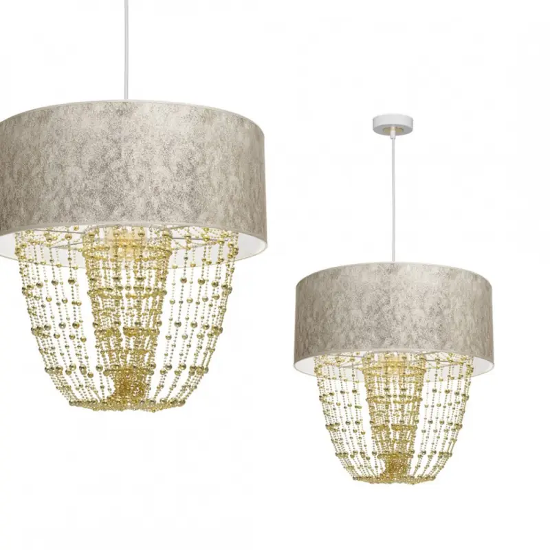 Olcsóbb Függesztett lámpa ALMERIA WHITE/GOLD 1xE27