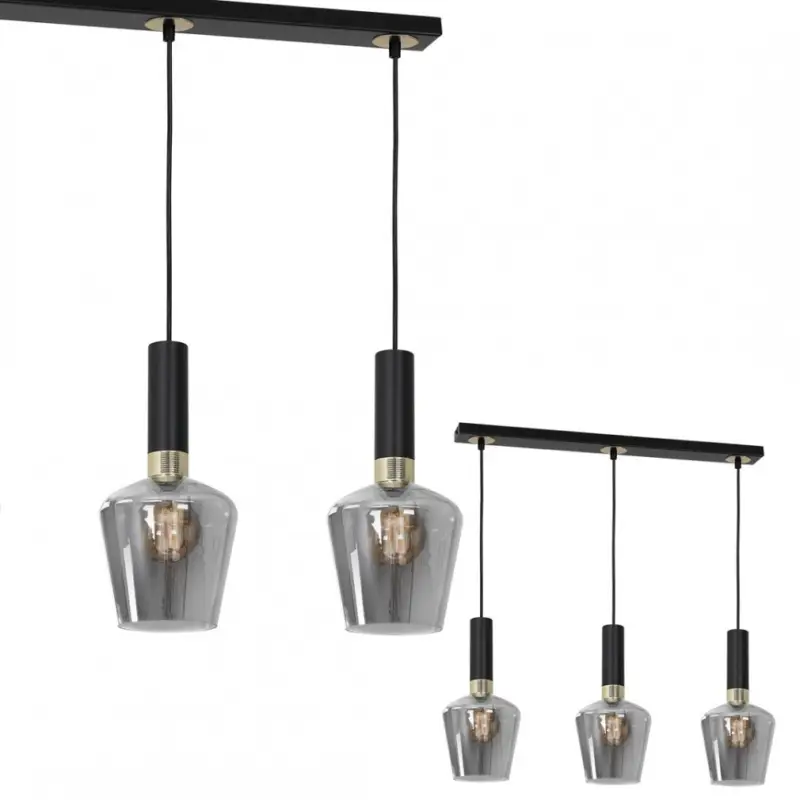 Outlet Függesztett lámpa ROMA BLACK 3xE27