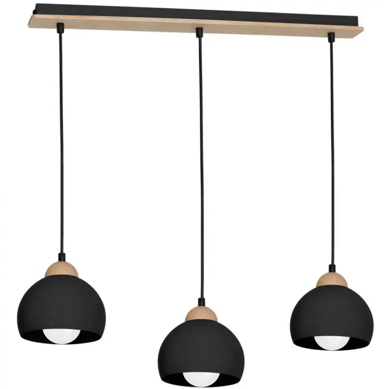 Függesztett lámpa DAMA BLACK 3xE27 Expressz kézbesítés