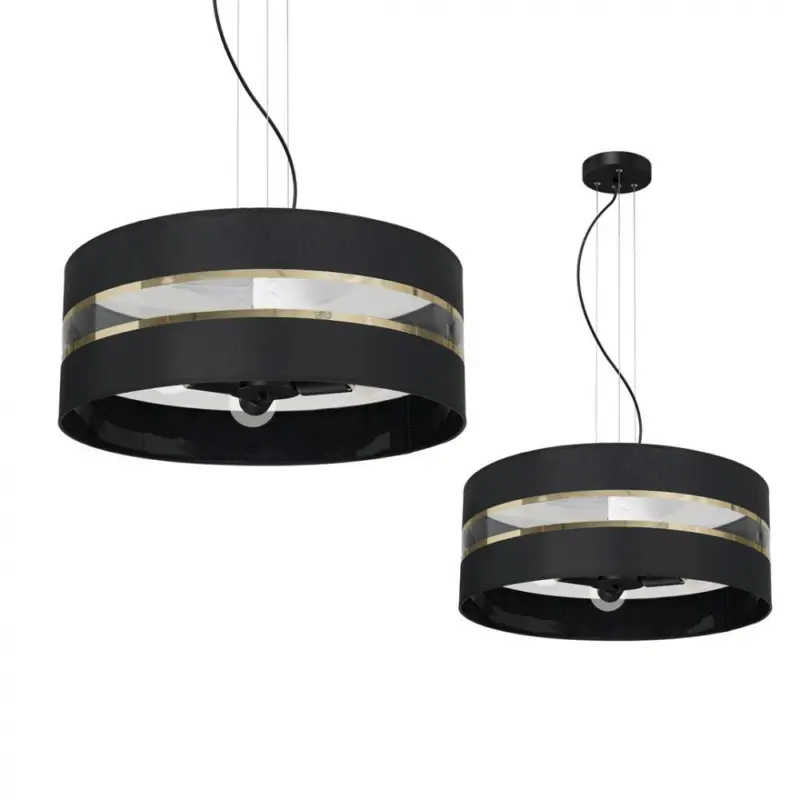 Biztonságos fizetés Függesztett lámpa ULTIMO BLACK 3xE27