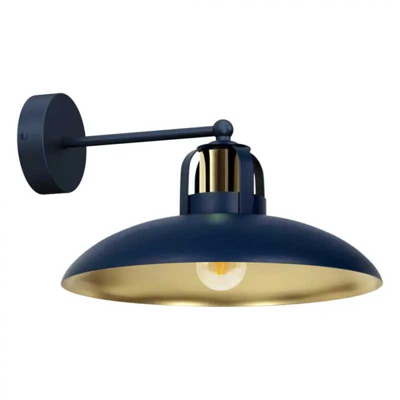 Népszerű Fali lámpa FELIX NAVY BLUE/GOLD 1xE27