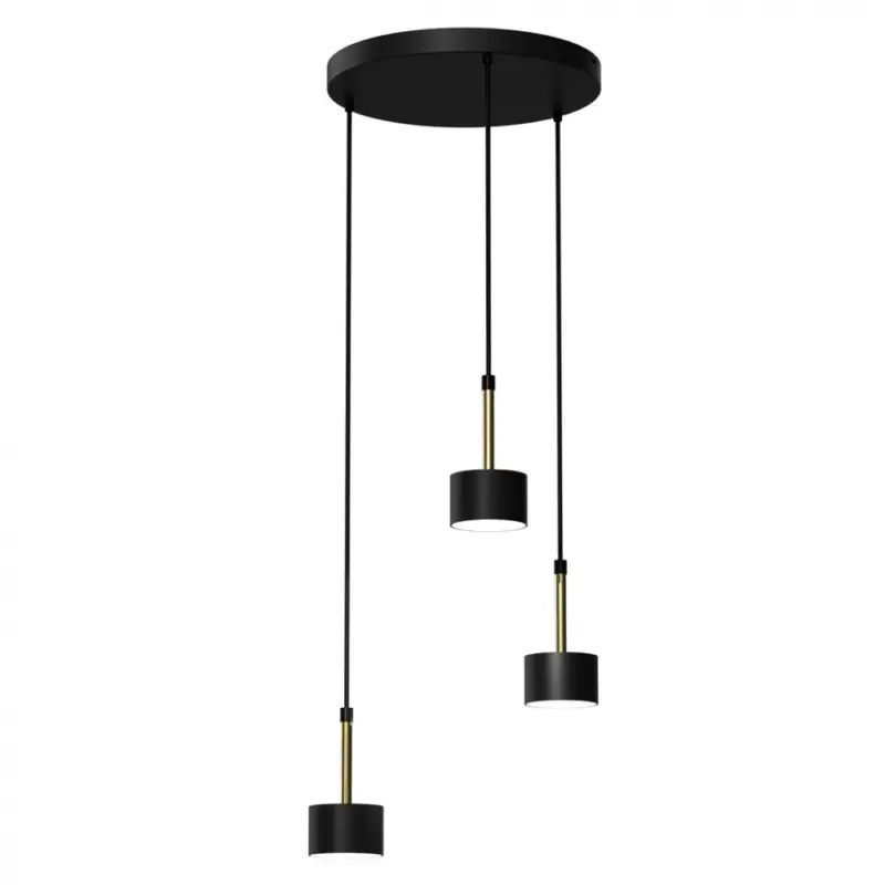 Újdonság Függesztett lámpa ARENA BLACK/GOLD 3xGX53