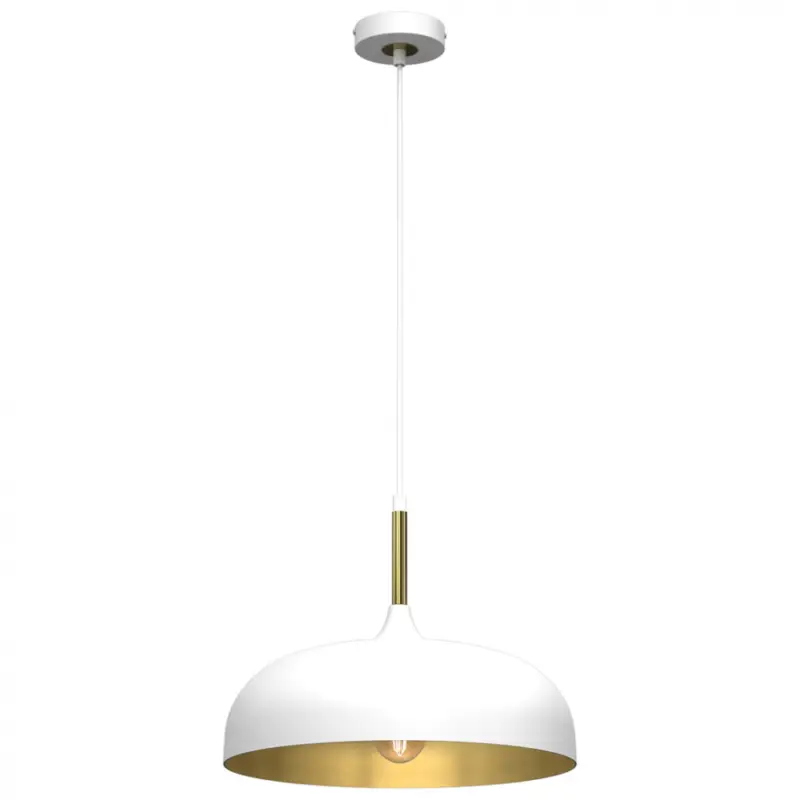 Függesztett lámpa LINCOLN WHITE/GOLD 1xE27 35cm Korlátozott ajánlat