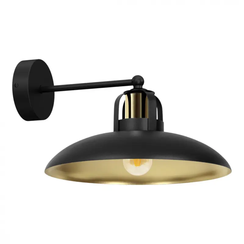 Fali lámpa FELIX BLACK/GOLD 1xE27 Biztonságos fizetés