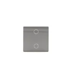 Z-Switch 2-es (2G) kis üveg kapcsoló panel Szürke Szuper akció