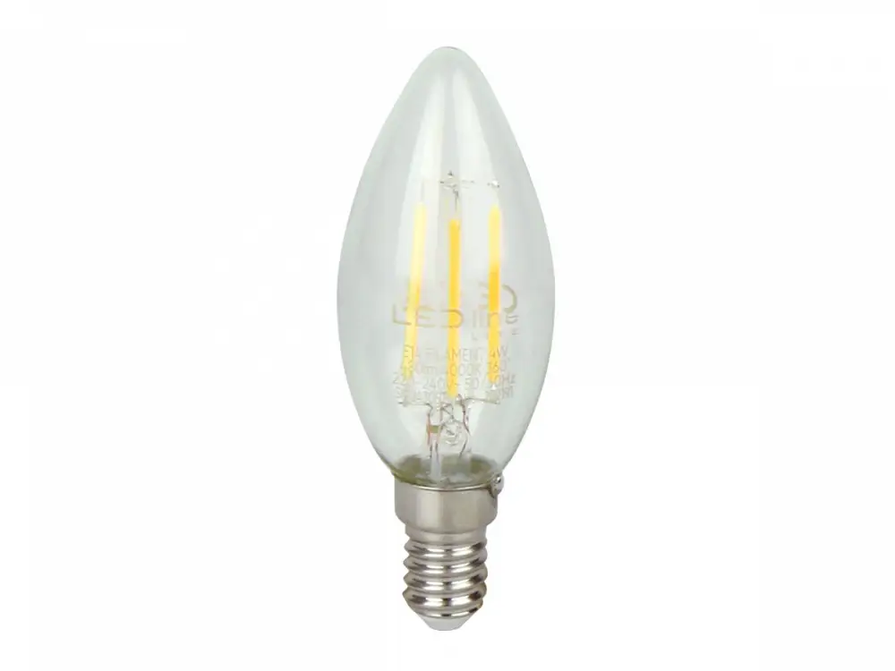 Alacsony ár LED line LITE LED bulb E14 4W 4000K 480lm 220-240V FILAMENT C35 CANDLE