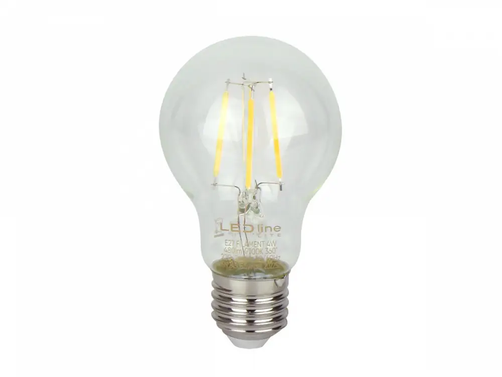 LED line LITE LED bulb E27 4W 2700K 480lm 220-240V FILAMENT A60 GLOBE Árcsökkenés