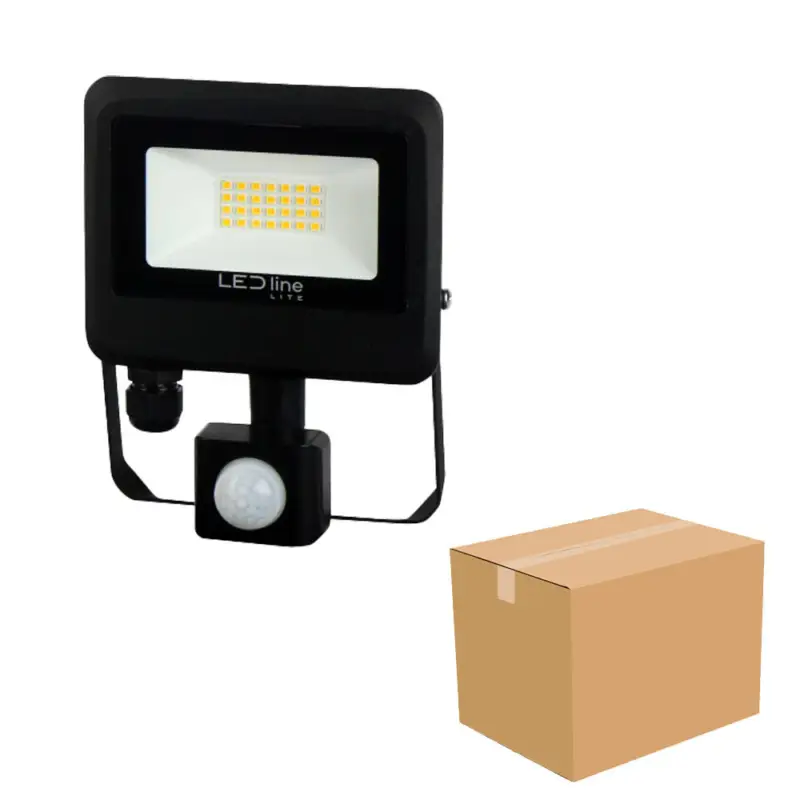 LEDline LITE Floodlight PHOTON 20W 4000K 2000lm with motion sensor - kartonos (20 db) Akció