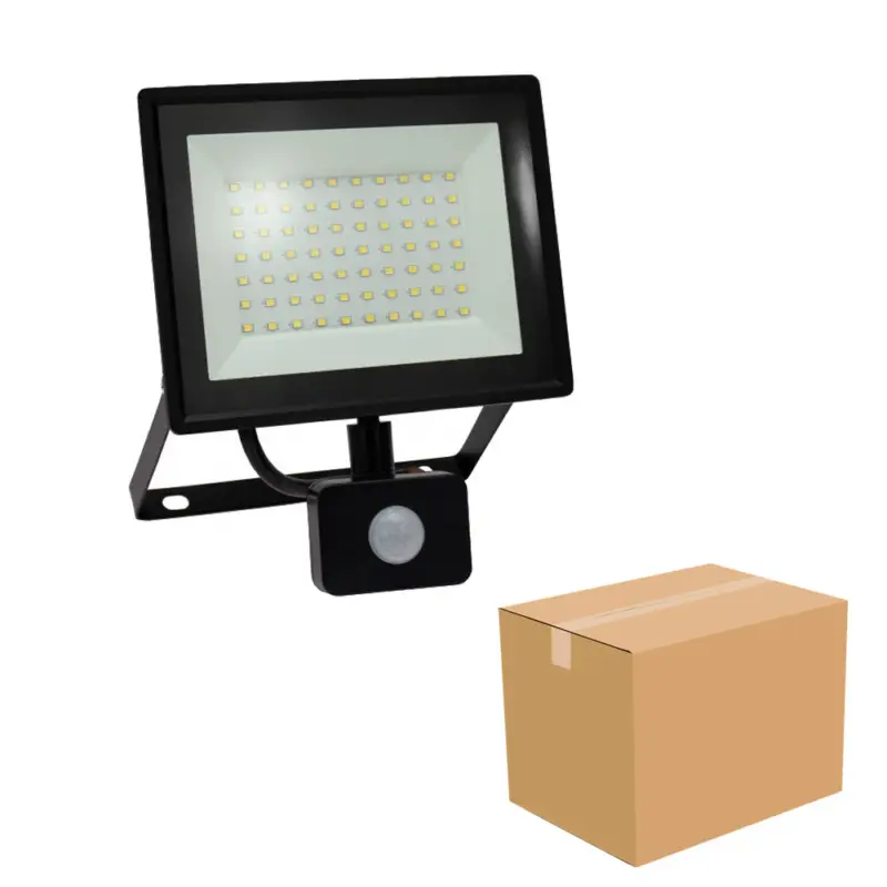 NOCTIS LUX 3 SMD 230V 50W IP44 NW fekete mozgásérzékelős - kartonos (10 db) Azonnali szállítás