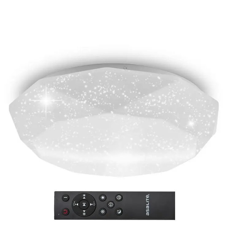 Asalite LED Mennyezeti Lámpa LIZA 48W 3000K/4000K/6500K (4080 lumen) Gyémánt/Csillagos + Távirányító CCT Legjobb ár