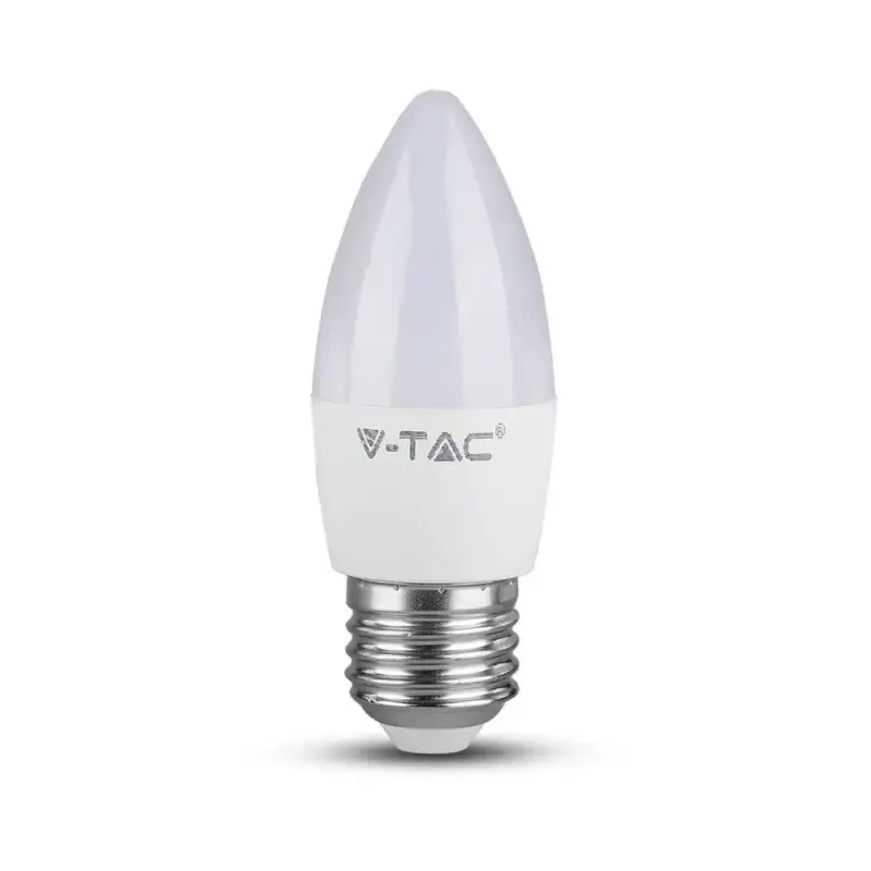 V-TAC LED izzóE27 C37 4.5W 200° 3000K gyertya - 2143421 Népszerű
