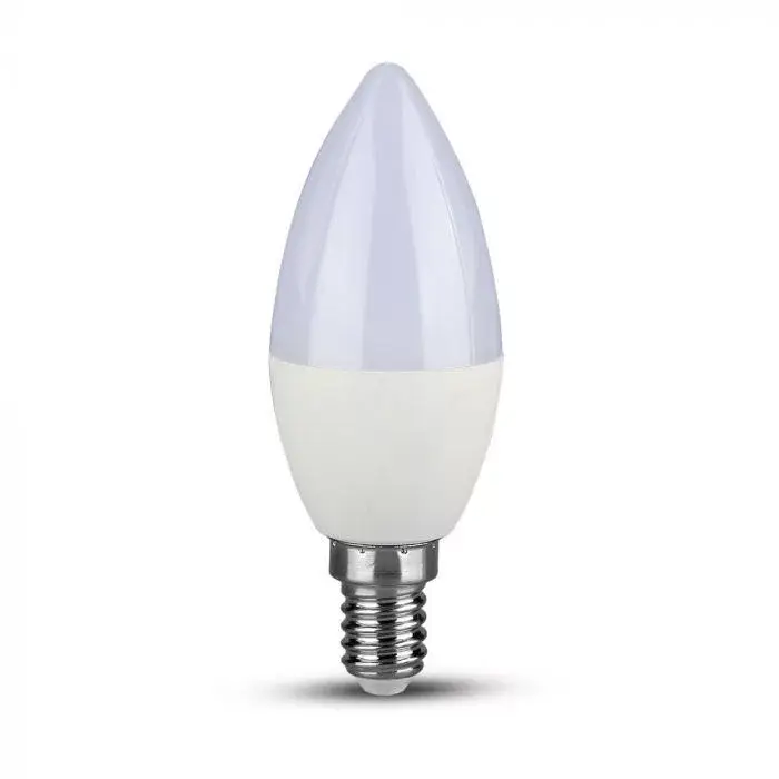 V-TAC LED izzóE14 C37 7W 200° 3000K gyertya (Samsung Chip) - 111 Akció