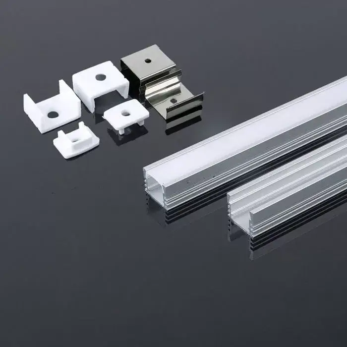 V-TAC Alumínium profil - Falon kívüli - Tejfehér fedlappal - 2000 x 17.4 x 12.1 mm - 3358 Akciós ár