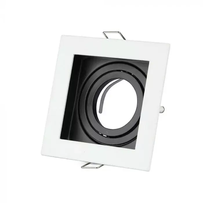 Végkiárusítás V-TAC Led GU10 Spot Keret Négyzet alakú Fehér - 3597