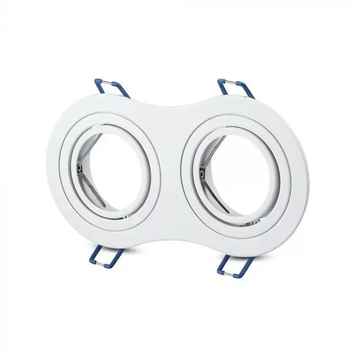 Korlátozott ajánlat V-TAC Led 2 x GU10 Spot Keret Kerek Fehér - 3601