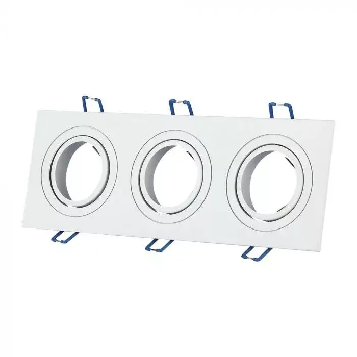 V-TAC Led 3 x GU10 Spot Keret Négyzet Alakú Fehér - 3609 Vásárlói kedvenc