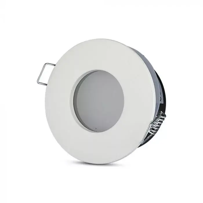 Expressz szállítás V-TAC Led GU10 Spot Keret Kerek Matt Fehér ф84 IP54 - 3613