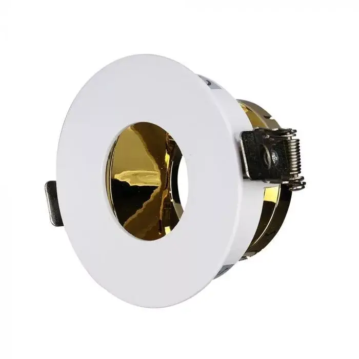 Azonnal elérhető V-TAC GU10 Spot foglalat, kerek, fehér-arany - 3158
