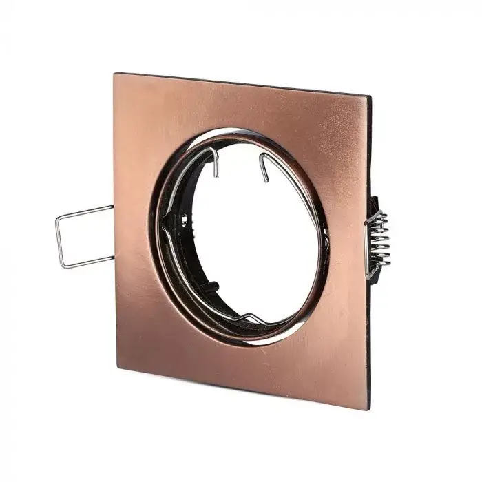 Biztonságos fizetés V-TAC Led GU10 Spot Keret négyzet állítható beépíthető - bronz - 8582