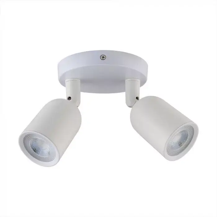 Prémium V-TAC Led 2 x GU10 falra szerelhető lámpatest - fehér - 7981