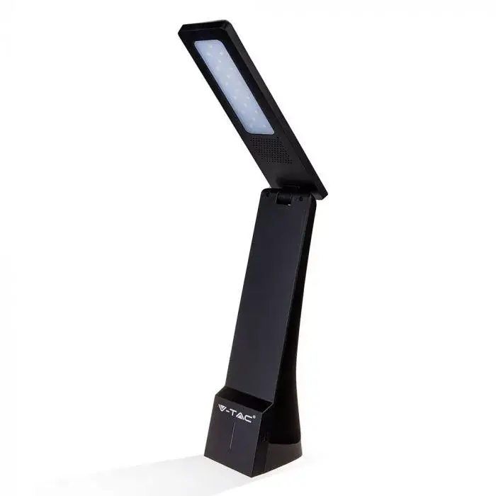 Legnépszerűbb V-TAC 4W LED Tölthető Asztali lámpa Fekete színű - 8500