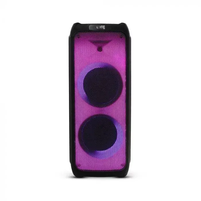 Vedd meg online V-TAC 100W Tölthető party hangfal, vezetékes mikrofon, RF távirányítás, Bluetooth RGB 2*10 inch - 8982