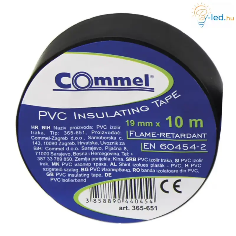 Biztonságos fizetés Commel Szigetelő Szalag 19mm x 10m - fekete - 365-651