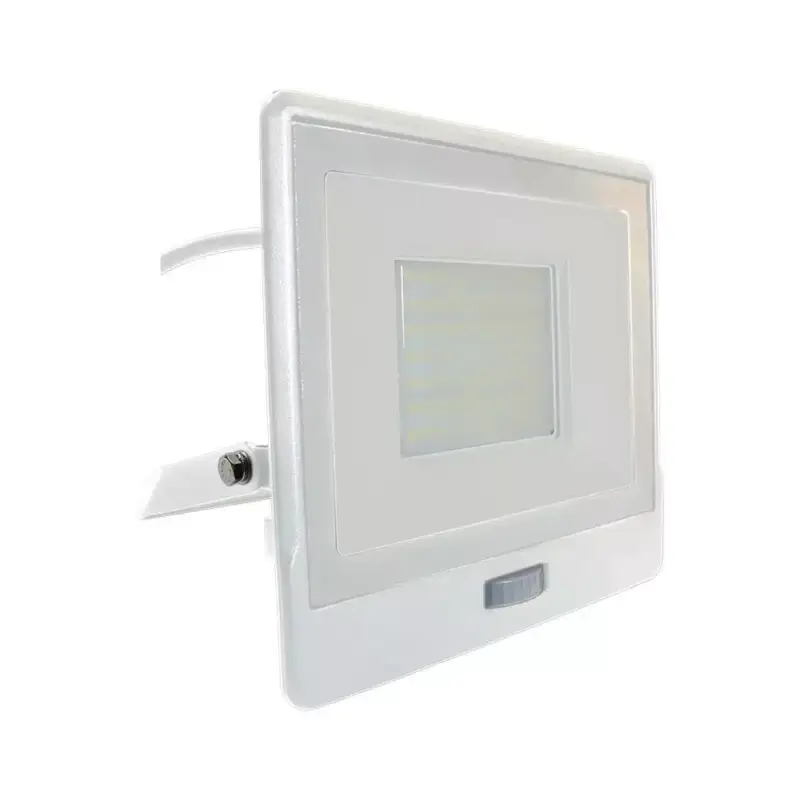 Kedvezményes ár V-TAC 50W MOZGÁSÉRZÉKELŐS LED REFLEKTOR 100° 4000K FEHÉR HÁZAS (SAMSUNG CHIP) - 20302
