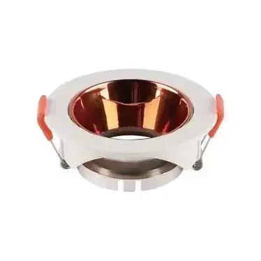 Olcsó V-TAC Led GU10 Spot Keret kerek beépíthető - fehér + rose gold - 6649