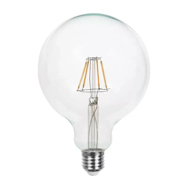 Gyors kiszállítás V-TAC Átlátszó LED izzó filament COGE27 G125 12.5W 3000K nagygömb - 217453