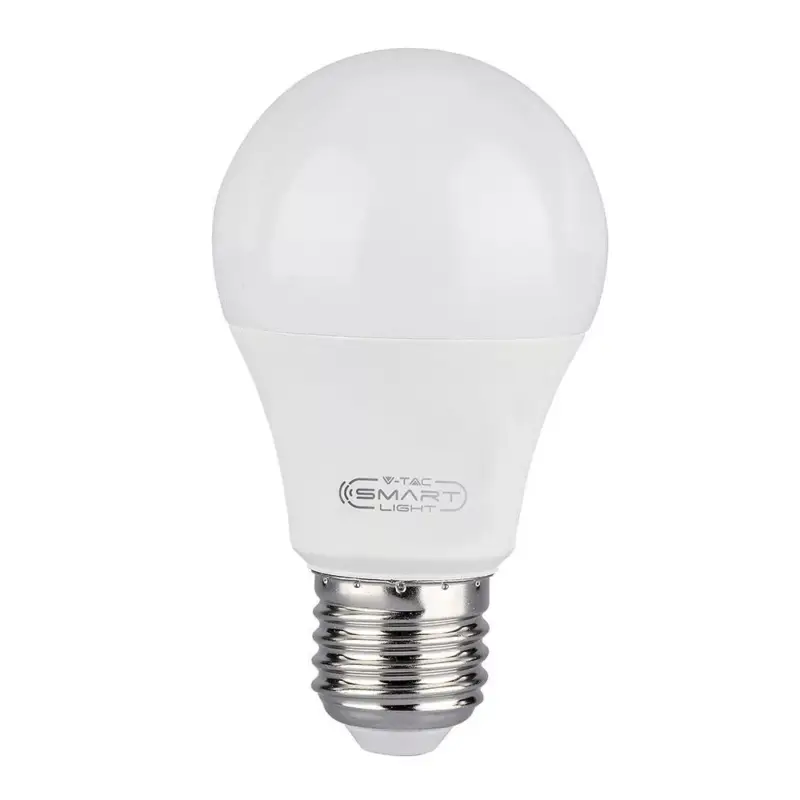 Rendeld meg most V-TAC Wifis smart LED izzóE27 A60 11W 200° RGB + 3 az 1-ben (CCT) gömb - 212752