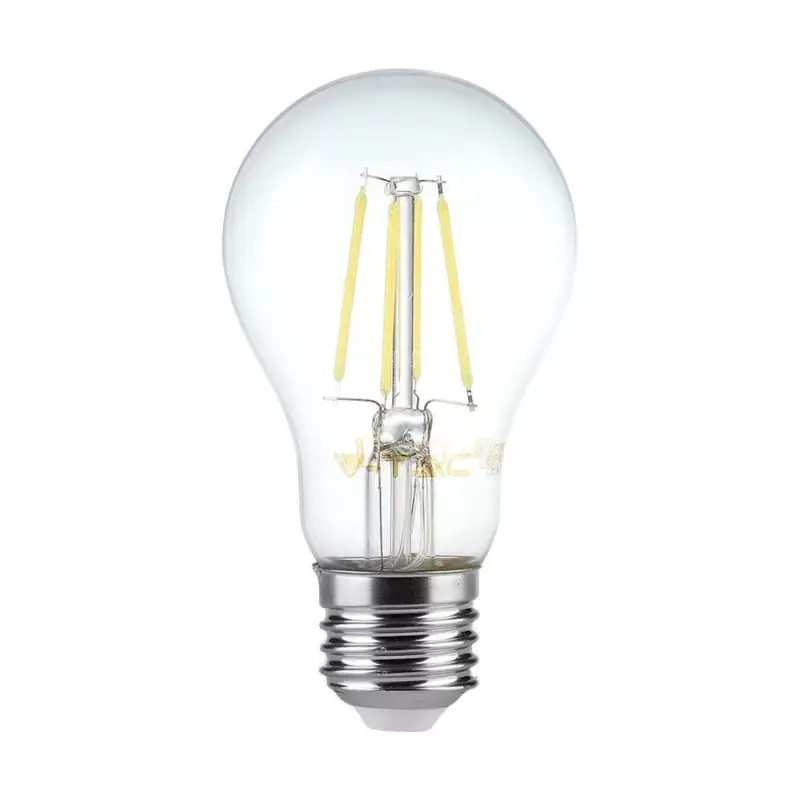 V-TAC Átlátszó LED izzó filament COGE27 A60 12W 6400K gömb - 217460 Biztonságos fizetés
