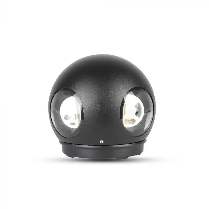 V-TAC 4W led fali lámpatest gömb, fekete 4000K - IP65 - 218554 Olcsóbb