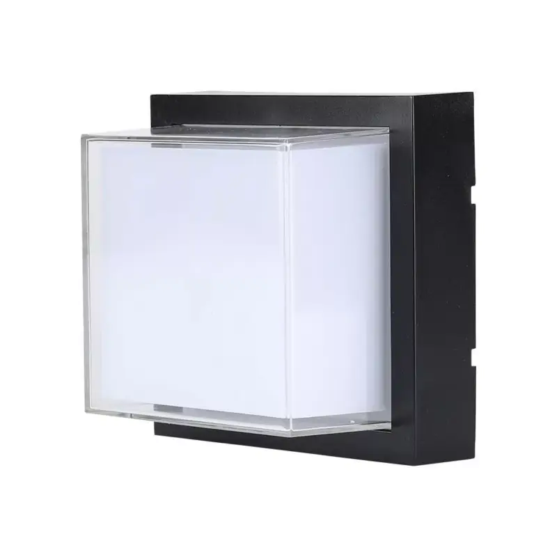 V-TAC LED 12W Fali világítás négyzet forma - fekete - 4000K - IP65 - 218544 Korlátozott ajánlat