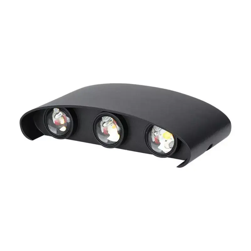 Kihagyhatatlan ajánlat V-TAC 6W LED Fali lámpa IP54 fekete 3000K - 218615