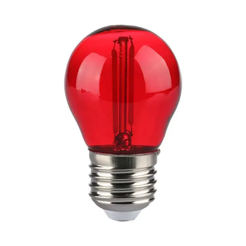 V-TAC LED izzó filament COGE27 G45 2W piros kisgömb - 217413 Legnépszerűbb