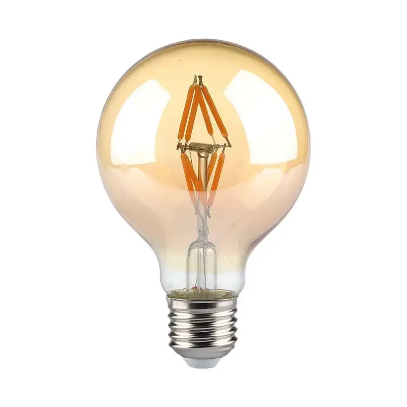 V-TAC Borostyán LED izzó filament COGE27 G80 4W 2200K - 217148 Rendeld meg most