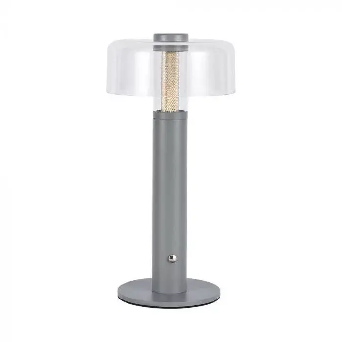 V-TAC 1W LED Tölthető Asztali lámpa - 1800mAh - szürke - 7944 Végkiárusítás