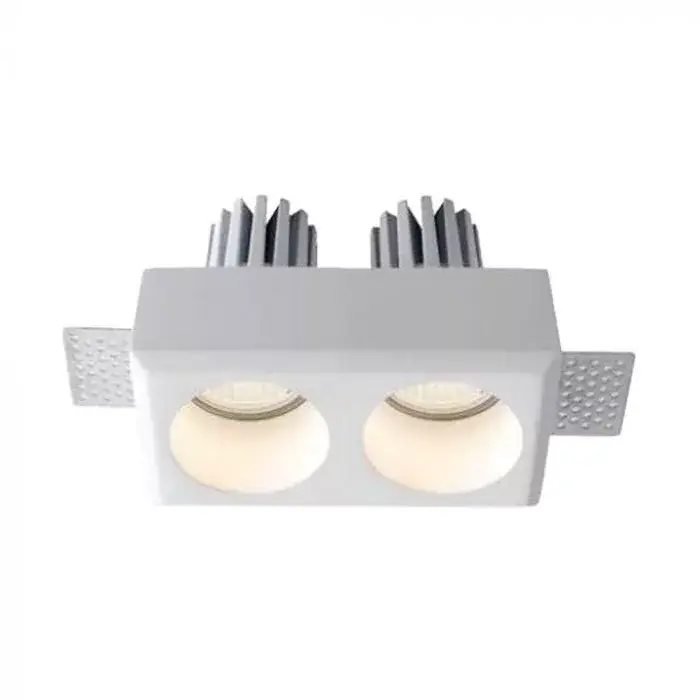 Outlet V-TAC 2 x GU10 Gipsz spot keretkör alakú -6775